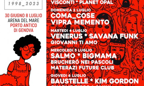 Al via la XXV edizione del Goa-Boa Festival [1998_2023]: Salmo, Nu Genea, Baustelle, Peter Hook & The Light, Venerus, Kim Gordon, Kraftwerk & more